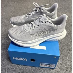 NEW Hoka Mach 6 Gray Running Shoes Sneakers Men’s Size 9D